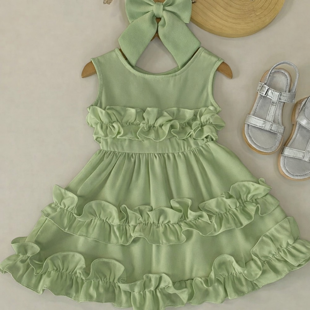 Vestido Babado Infantil Menina - Imagem 2