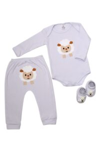 Conjunto com Body, Calça e Pantufa