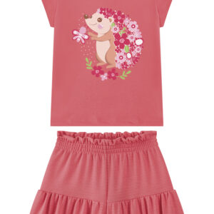 Conjunto Marlan Cor Goiaba Esquilo Menina