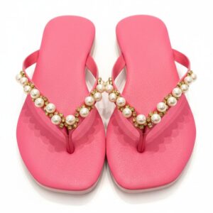 Chinelo Feminino com Pérolas e Strass