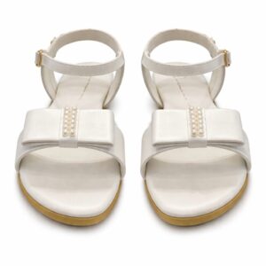 Sandália Laço com Pérolas Off White
