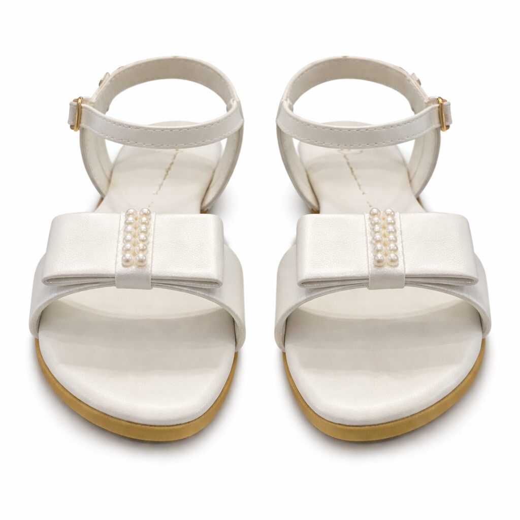 Sandália Laço com Pérolas Off White