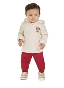 Conjunto Bebê Moletom com Capuz