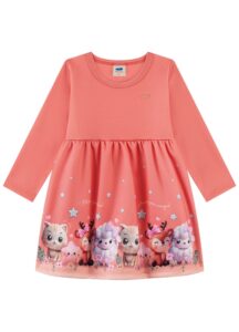 Vestido Infantil Manga Longa