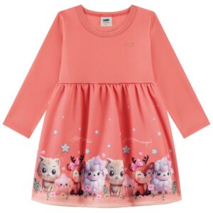 Vestido Infantil Manga Longa