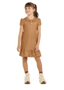 Vestido Infantil Polo com Babado